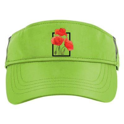 Poppy Flowers Adult Drive Performance Visor