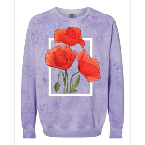 Poppy Flowers Colorblast Crewneck Sweatshirt