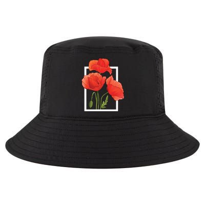 Poppy Flowers Cool Comfort Performance Bucket Hat