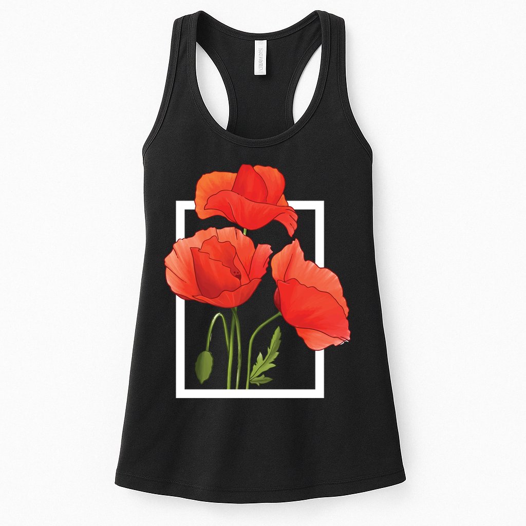 Poppy Flowers Womens Tank Top