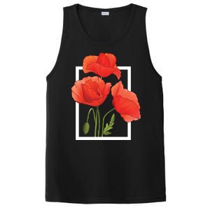 Poppy Flowers PosiCharge Competitor Tank