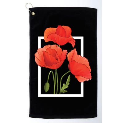 Poppy Flowers Golf Towel