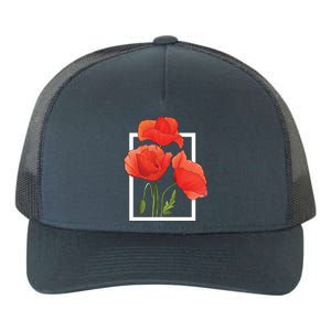 Poppy Flowers Yupoong Adult 5-Panel Trucker Hat