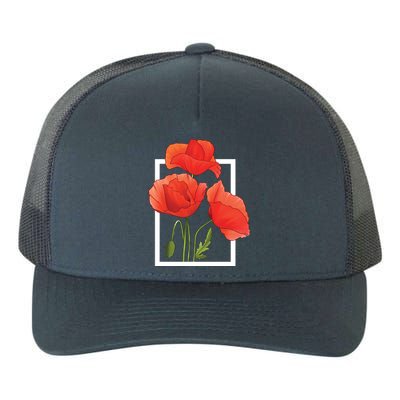 Poppy Flowers Yupoong Adult 5-Panel Trucker Hat