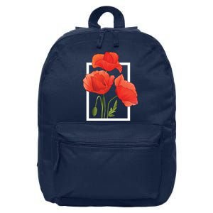 Poppy Flowers 16 in Basic Backpack