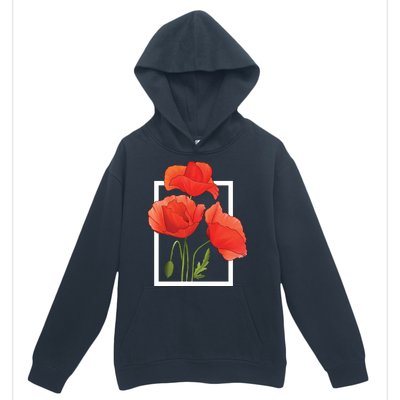 Poppy Flowers Urban Pullover Hoodie