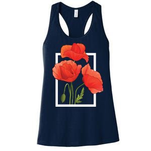 Poppy Flowers Women's Racerback Tank