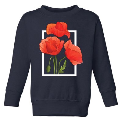 Poppy Flowers Toddler Sweatshirt