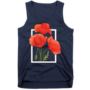 Poppy Flowers Tank Top