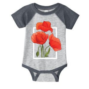 Poppy Flowers Infant Baby Jersey Bodysuit