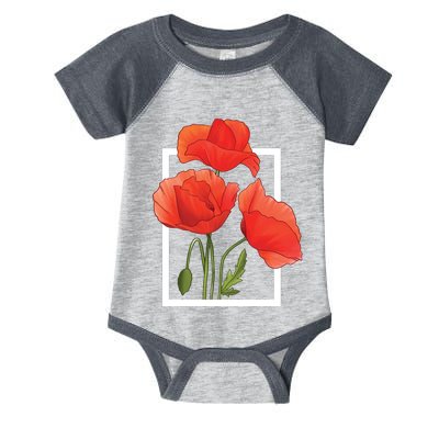 Poppy Flowers Infant Baby Jersey Bodysuit