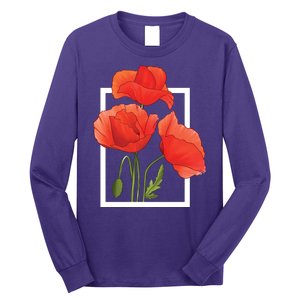 Poppy Flowers Long Sleeve Shirt