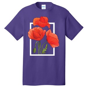 Poppy Flowers Tall T-Shirt