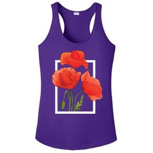 Poppy Flowers Ladies PosiCharge Competitor Racerback Tank