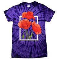 Poppy Flowers Tie-Dye T-Shirt