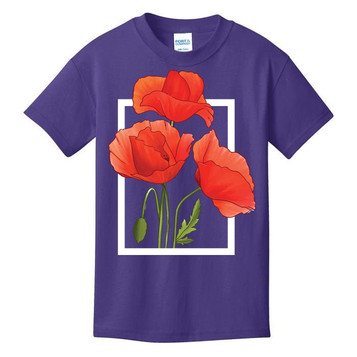 Poppy Flowers Kids T-Shirt