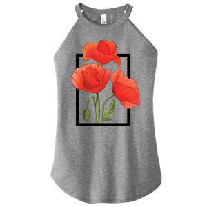 Poppy Flowers Women's Perfect Tri Rocker Tank