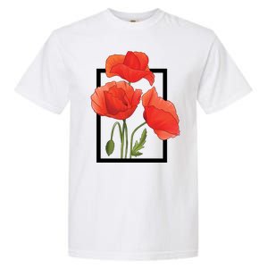 Poppy Flowers Garment-Dyed Heavyweight T-Shirt