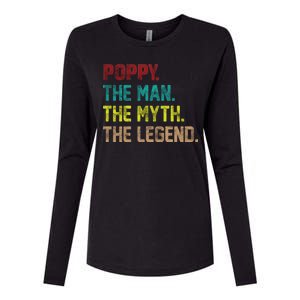 Poppy The Man The Myth The Legend Womens Cotton Relaxed Long Sleeve T-Shirt