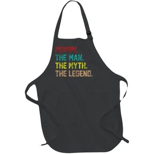 Poppy The Man The Myth The Legend Full-Length Apron With Pockets