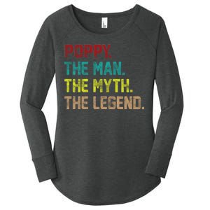 Poppy The Man The Myth The Legend Women's Perfect Tri Tunic Long Sleeve Shirt