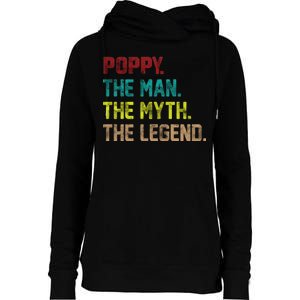 Poppy The Man The Myth The Legend Womens Funnel Neck Pullover Hood