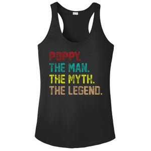 Poppy The Man The Myth The Legend Ladies PosiCharge Competitor Racerback Tank