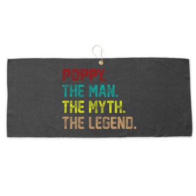 Poppy The Man The Myth The Legend Large Microfiber Waffle Golf Towel