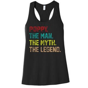 Poppy The Man The Myth The Legend Women's Racerback Tank