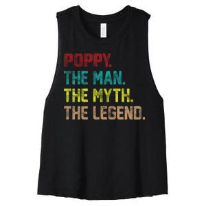 Poppy The Man The Myth The Legend Women's Racerback Cropped Tank