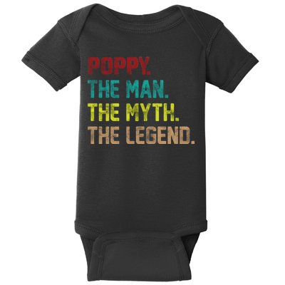 Poppy The Man The Myth The Legend Baby Bodysuit