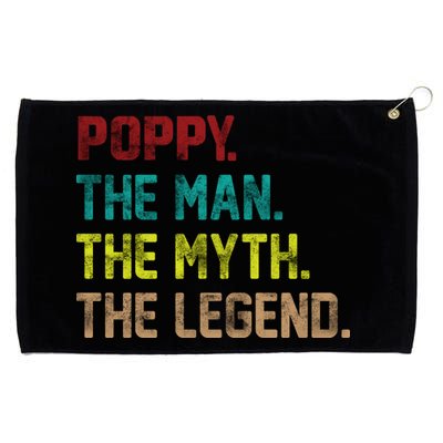 Poppy The Man The Myth The Legend Grommeted Golf Towel