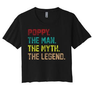 Poppy The Man The Myth The Legend Women's Crop Top Tee