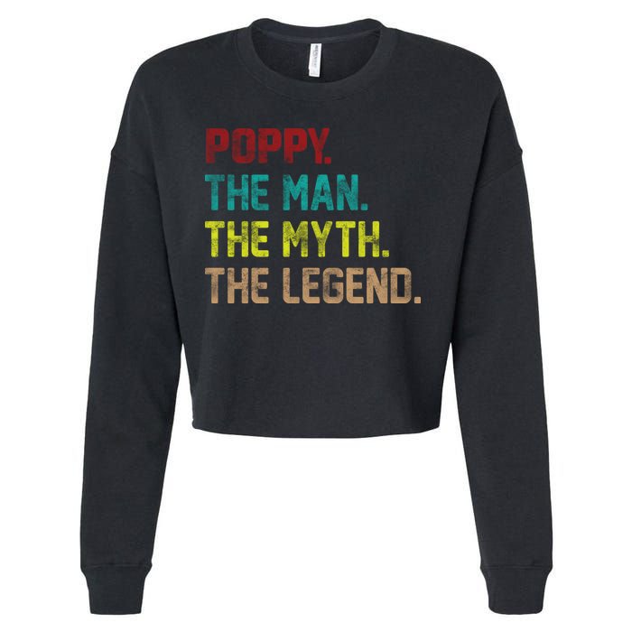 Poppy The Man The Myth The Legend Cropped Pullover Crew