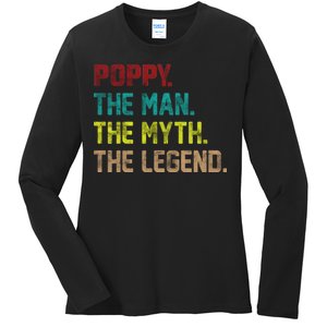 Poppy The Man The Myth The Legend Ladies Long Sleeve Shirt