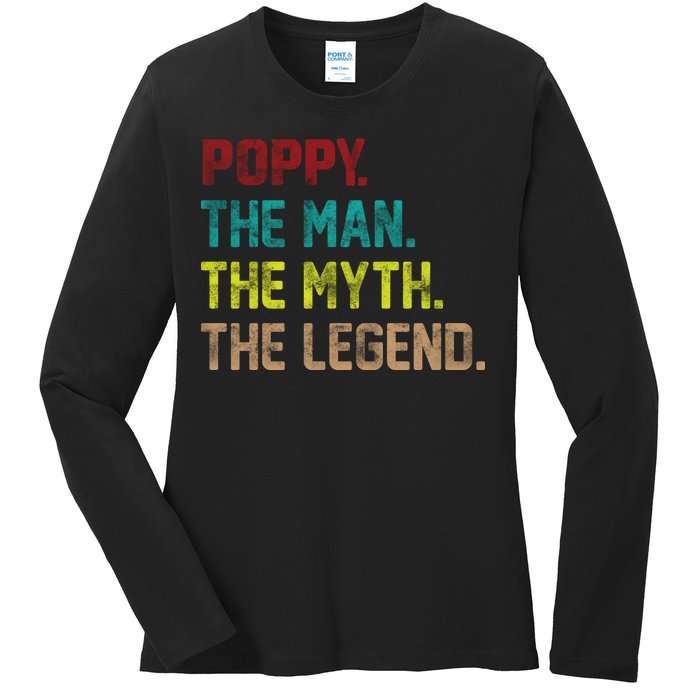 Poppy The Man The Myth The Legend Ladies Long Sleeve Shirt