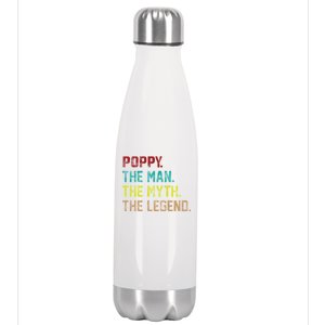 Poppy The Man The Myth The Legend Stainless Steel Insulated Water Bottle