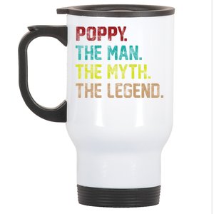 Poppy The Man The Myth The Legend Stainless Steel Travel Mug