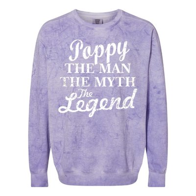 Poppy The Man The Myth The Legend Classic Colorblast Crewneck Sweatshirt