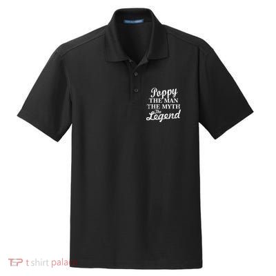 Poppy The Man The Myth The Legend Classic Dry Zone Grid Polo