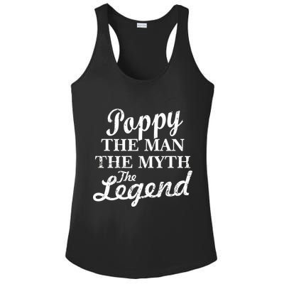 Poppy The Man The Myth The Legend Classic Ladies PosiCharge Competitor Racerback Tank