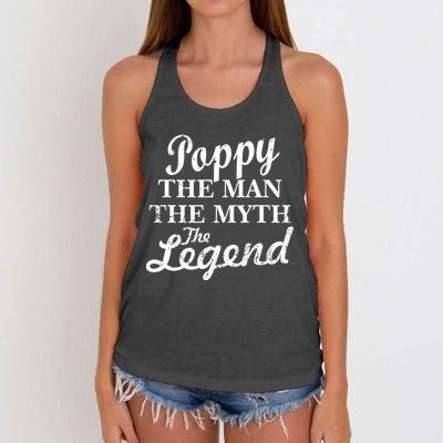 Poppy The Man The Myth The Legend Classic Women's Knotted Racerback Tank