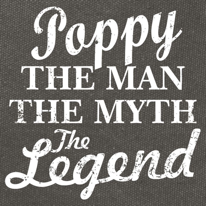 Poppy The Man The Myth The Legend Classic Cotton Canvas Backpack