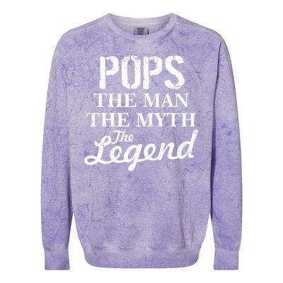 Pops The Man Myth Legend Colorblast Crewneck Sweatshirt