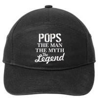 Pops The Man Myth Legend 7-Panel Snapback Hat