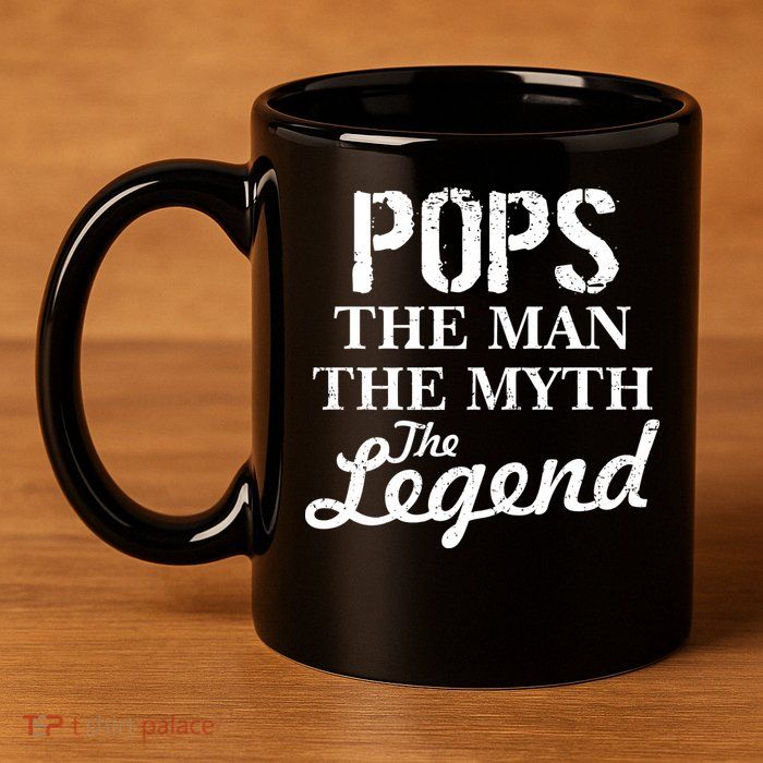 Pops The Man Myth Legend 11oz C Handle Ceramic Mug