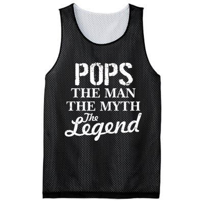 Pops The Man Myth Legend Mesh Reversible Basketball Jersey Tank