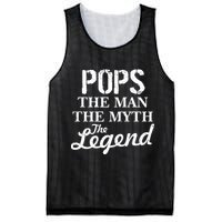 Pops The Man Myth Legend Mesh Reversible Basketball Jersey Tank