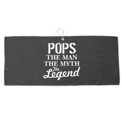 Pops The Man Myth Legend Large Microfiber Waffle Golf Towel