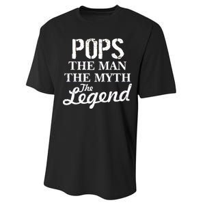 Pops The Man Myth Legend Performance Sprint T-Shirt